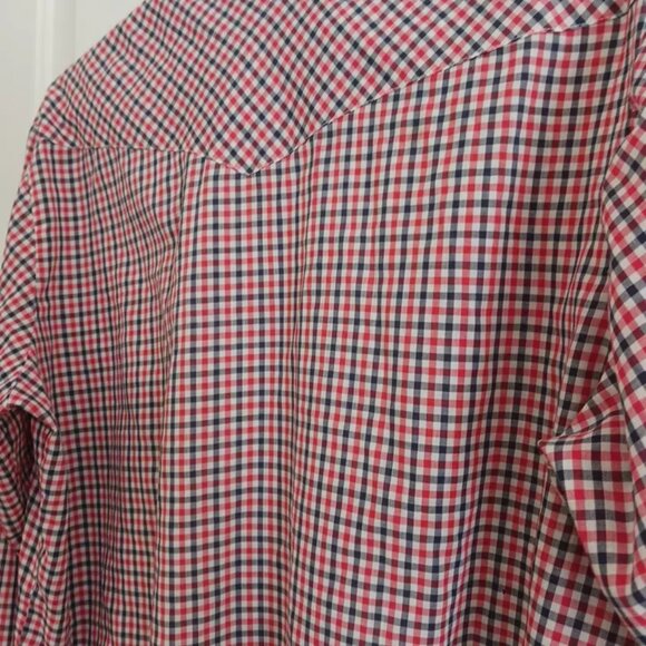 Vintage BJ-R Men's Western Shirt size Large Long Tail Form Fit Pearl Snaps - Picture 7 of 7